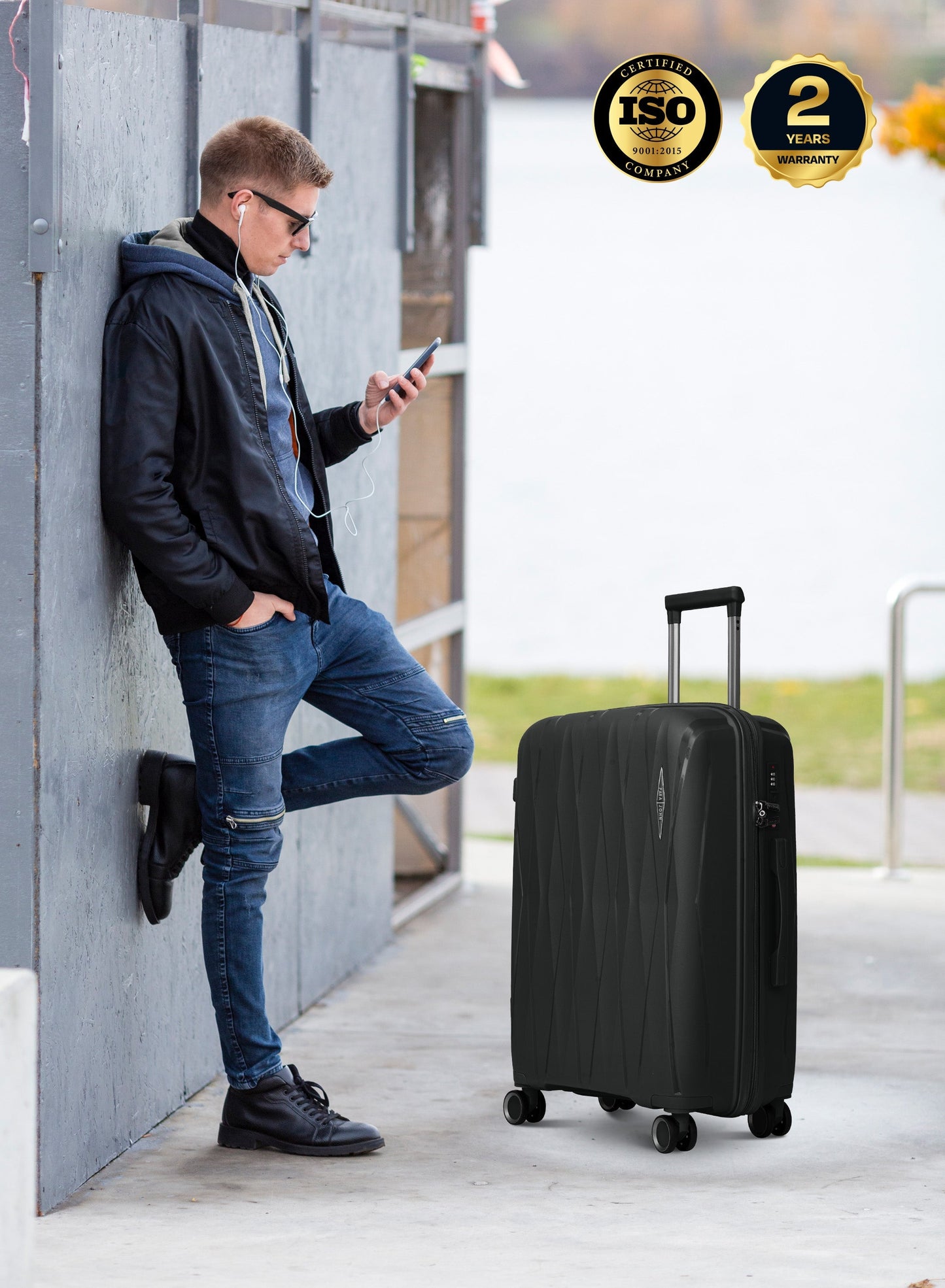 TRIACUT Series 3 Piece Premium Polypropylene Luggage Set PARAJOHN UAE