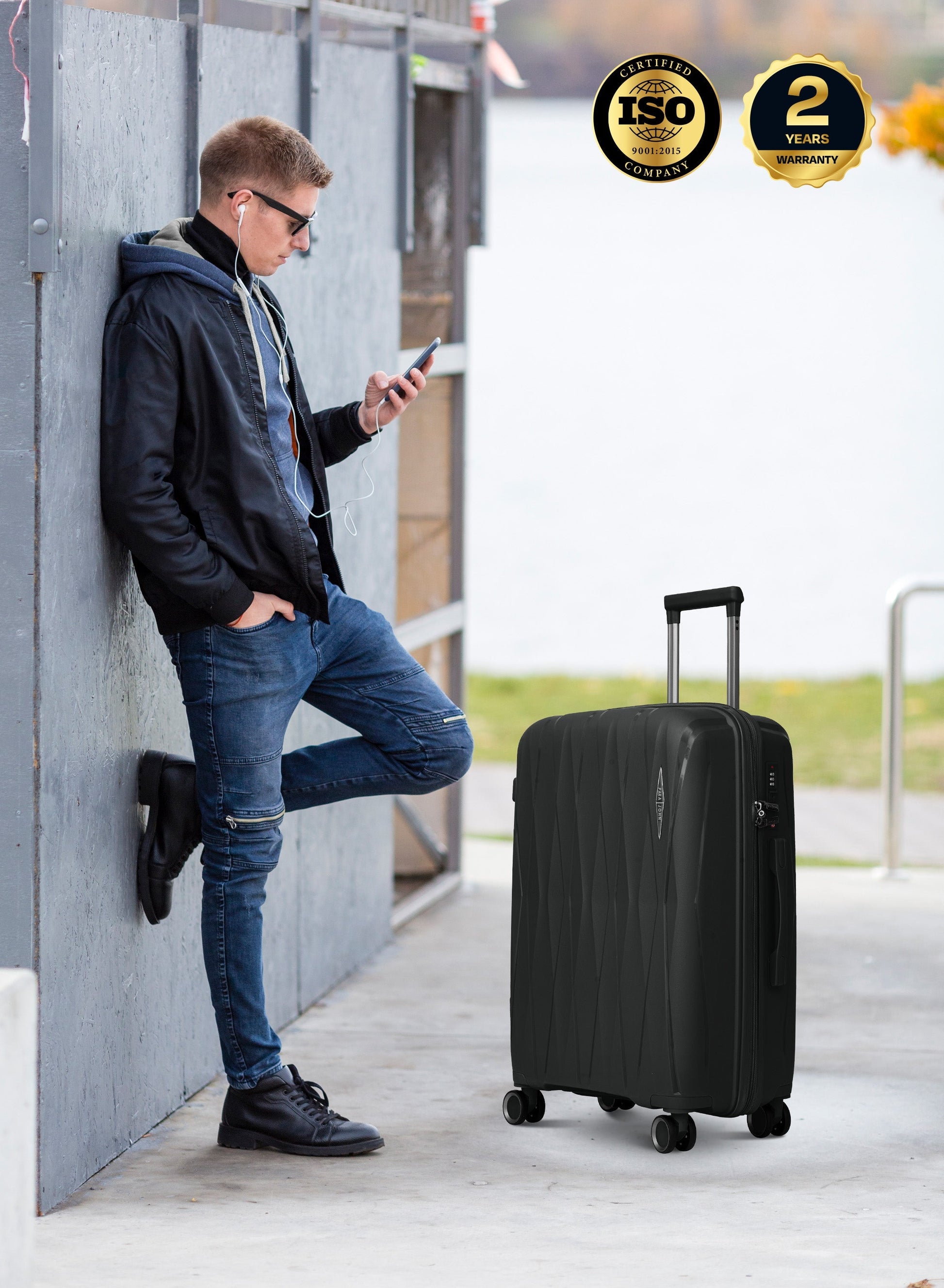 TRIACUT Series 3 Piece Premium Polypropylene Luggage Set PARAJOHN UAE