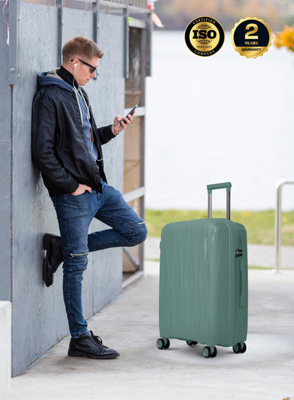 TRIACUT Series 3 Piece Premium Polypropylene Luggage Set PARAJOHN UAE