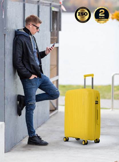 TRIACUT Series 3 Piece Premium Polypropylene Luggage Set PARAJOHN UAE