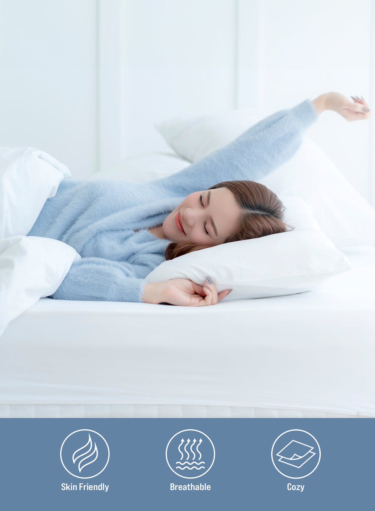 Premium Quality Soft Hollow Siliconized Qua Bed Pillow with Polyester Fabric Fillinlitied Sleeping PARAJOHN SAUDI ARABIA